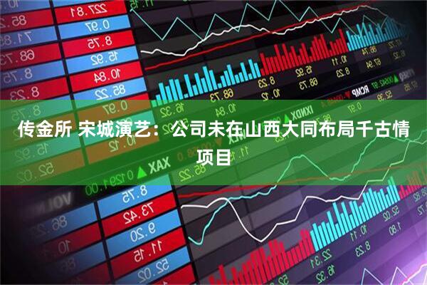 传金所 宋城演艺：公司未在山西大同布局千古情项目